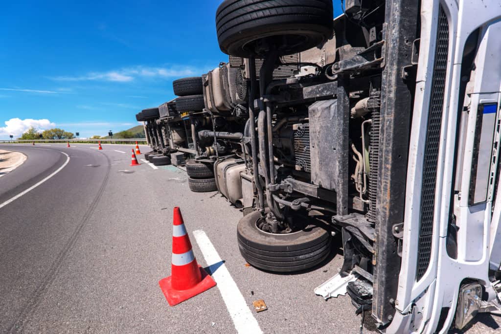 Driver and Passenger Injured in Highway 99 Big Rig Crash [Sacramento, CA]