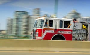 Fire Truck-Motorhome Crash on 10 Freeway Near Hargrave Street [Banning, CA]