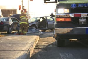 VALENCIA, CA - 1 Injured in Big Rig and Car Crash at Commerce Center Drive and Franklin Parkway