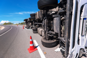 Lanes Blocked in Semi Truck Crash on Interstate 40 near Goff's Road [Fenner, CA]